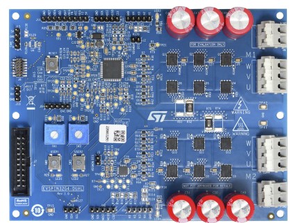 Dual motor drive solution based on STMicroelectronics STSPIN32G4 and STDRIVE101