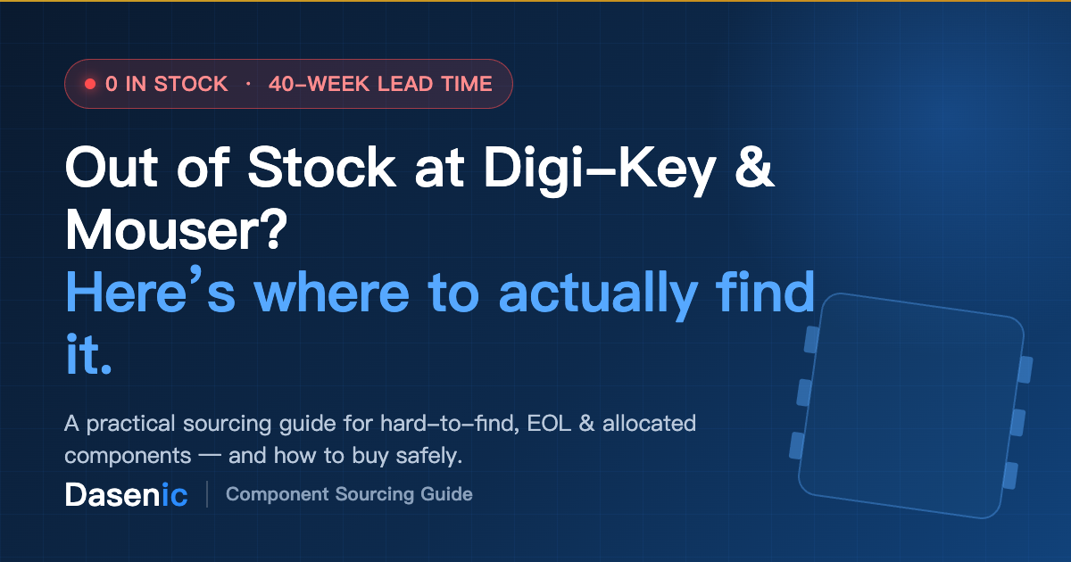 Where to Buy Electronic Components When Digi-Key and Mouser Are Out of Stock